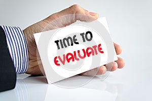 Time to evaluate text concept