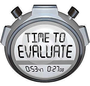 Time to Evaluate Words Stopwatch Timer Evaluation