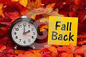 It is time to fall back message