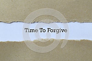 Time to forgive on paper