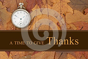 A Time to Give Thanks message photo