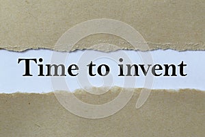 Time to invent heading