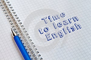 Time to learn English