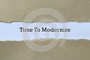 Time to modernize on paper