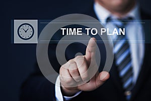 Time To Plan Strategy Success Project Goal Business Technology Internet Concept