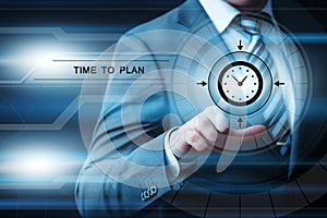 Time To Plan Strategy Success Project Goal Business Technology Internet Concept