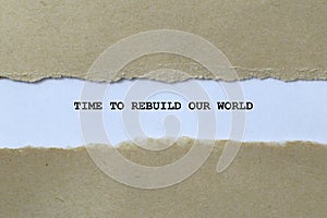 time to rebuild our world on white paper