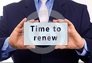 Time to renew