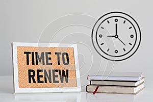 Time to renew is shown using the text