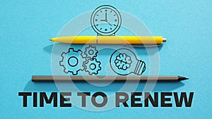 Time To Renew is shown using the text and picture of clock