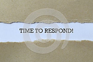 Time to respond on paper