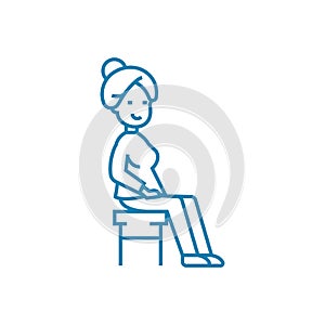 Time to rest linear icon concept. Time to rest line vector sign, symbol, illustration.