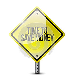 Time to save money sign illustration design