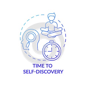 Time to self discovery concept icon