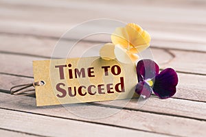 Time to succeed tag photo