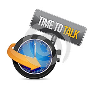 Time to talk watch illustration design concept photo