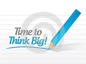 Time to think big message illustration design