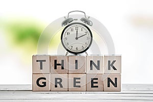 Time to think green sign