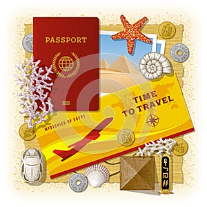 Time To Travel Concept. Vacation In Egypt