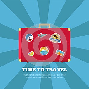 Time to Travel Journey Poster Vector Illustration