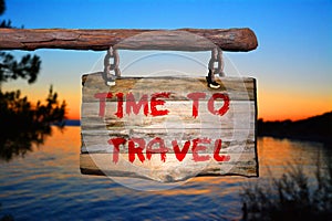 Time to Travel sign