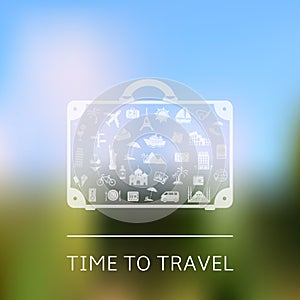 Time to travel. Vector background.