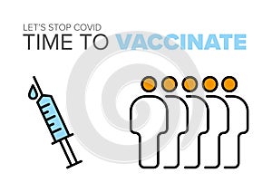 Time to vaccinate poster flyer template layout