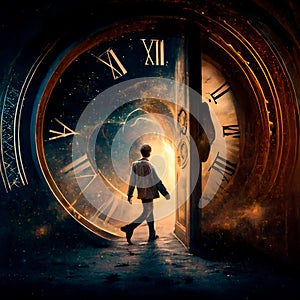 Time travel. Jump into the time portal in hours