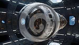 Time traveller in spacestation