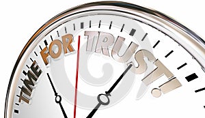 Time for Trust Faith Belief Reputation Clock