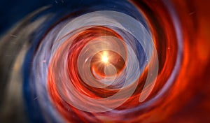 Time tunnel abstract concept