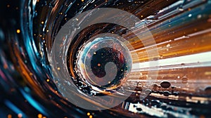 Time tunnel through space - generative AI, AI generated