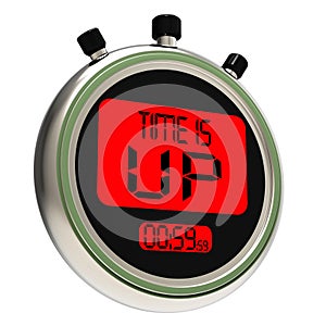 Time Is Up Message Meaning Deadline Reached