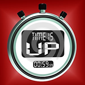 Time Is Up Message Shows Deadline Reached