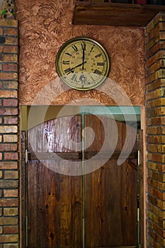 time on vintage clock barograph