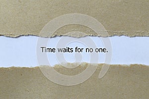 time waits for ro one on white paper