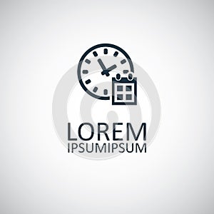 Time watch calendar icon for web