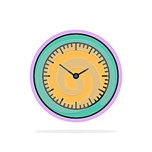 Time, Watch, Minutes, Timer Abstract Circle Background Flat color Icon