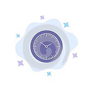 Time, Watch, Minutes, Timer Blue Icon on Abstract Cloud Background