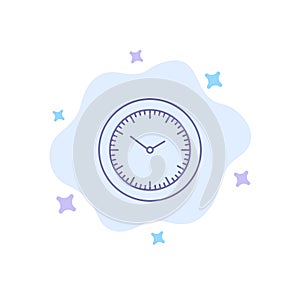 Time, Watch, Minutes, Timer Blue Icon on Abstract Cloud Background