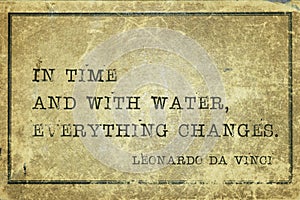 Time and water DaVinci