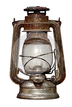 Time-worn kerosene lamp