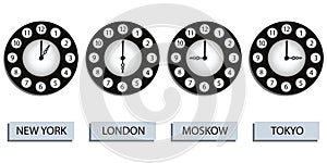 Time zone clocks