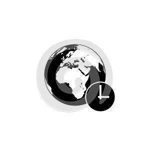 Time zone icon isolated on white background