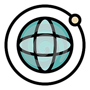 Time zone icon vector flat
