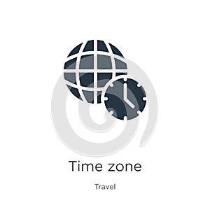 Time zone icon vector. Trendy flat time zone icon from travel collection isolated on white background. Vector illustration can be