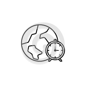 time zone line icon. Signs and symbols can be used for web, logo, mobile app, UI, UX