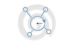 Time zone vector icon - illustration photo