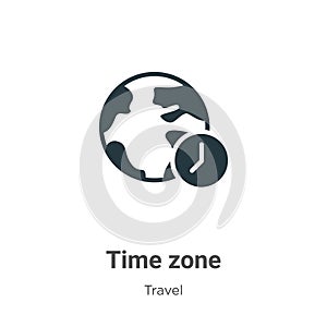 Time zone vector icon on white background. Flat vector time zone icon symbol sign from modern travel collection for mobile concept