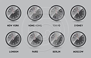 Time Zone World vector illustration